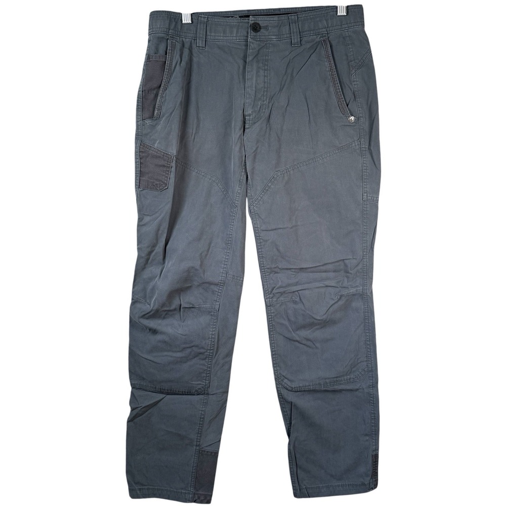 Eddie Bauer First Ascent Pants Men 32x30 Slate Gray Double Knee Hiking‎ Outdoor